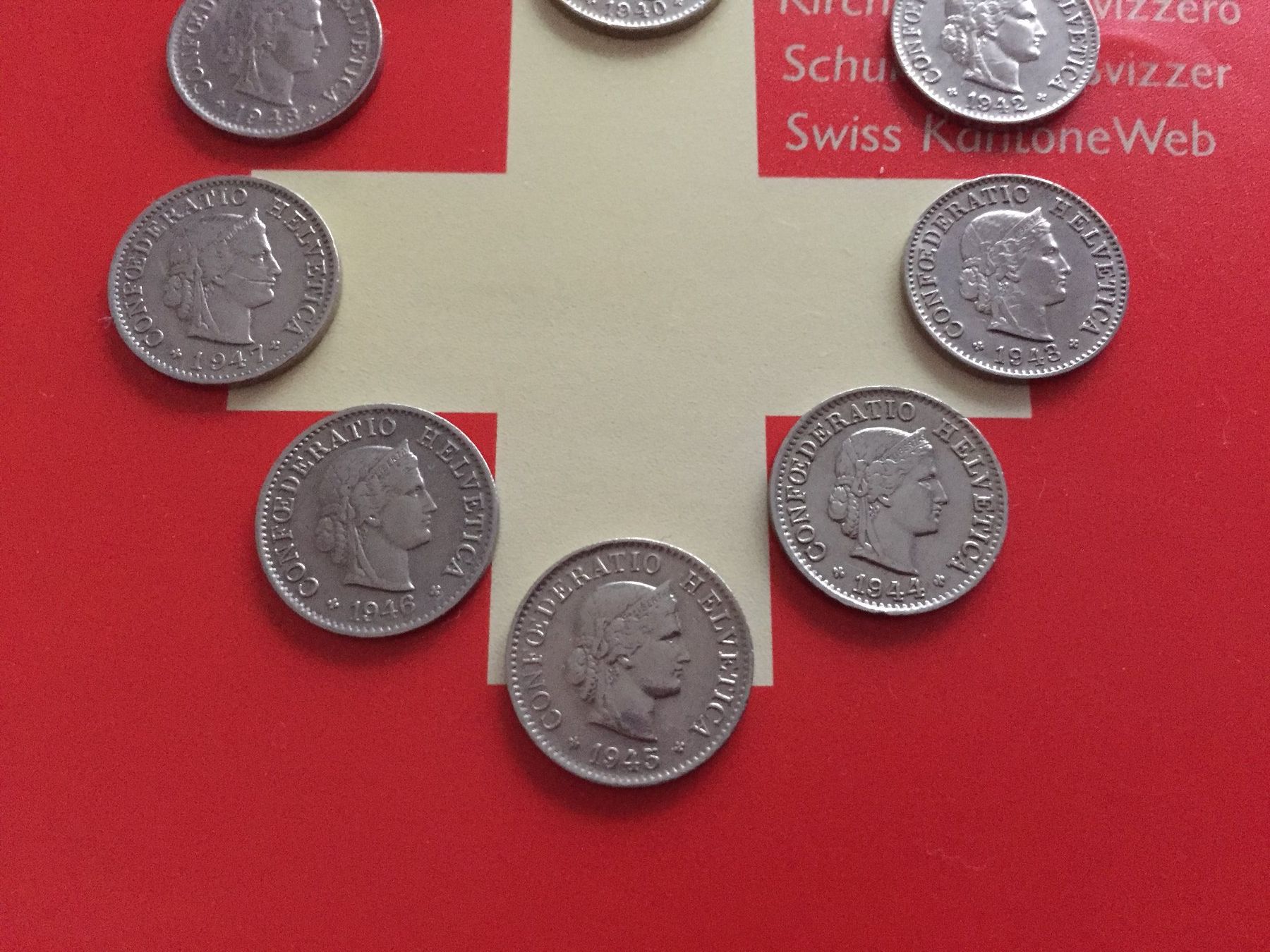Tutti le monete: 5 Rappen 1940 - 1949 komplett – Usato da Elsau venduto da herbybay 2