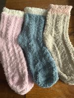 3x Kuschelsocken - flauschig weich-Wohlfühlen- Zeit für Dich