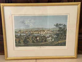 Kolorierter Stich von Aarau