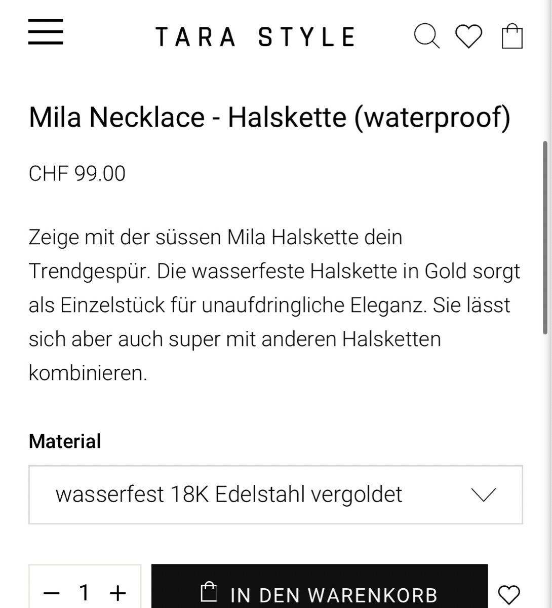 Ketten: Halskette – Neu (gemäss Beschreibung) aus Wallisellen von NE90 3