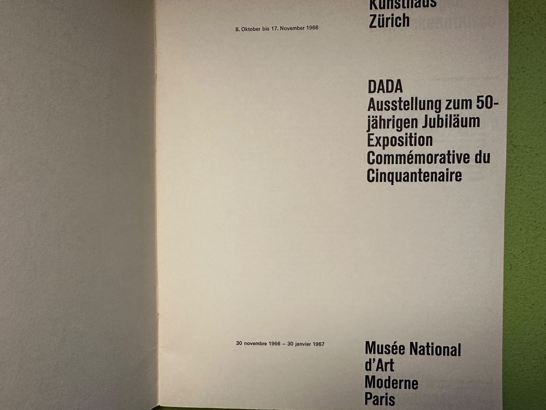 Libri: DADA Kunsthaus Zürich 1966 – Usato da Zürich venduto da allp 5
