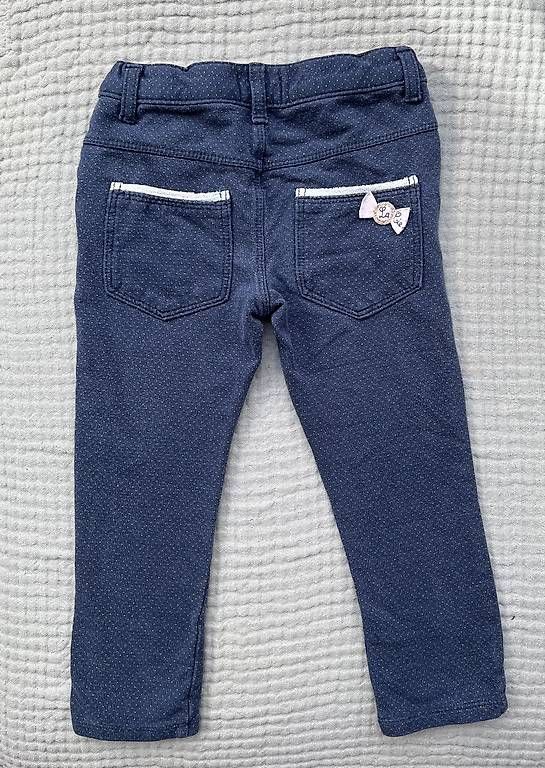 Pantaloni: Gr.92, Stoffhose blau mit Glitzerpünktchen – Usato da Gattikon venduto da AnnettFloh 1