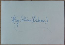 May Allison (1890-1989) Schauspielerin - Autogramm