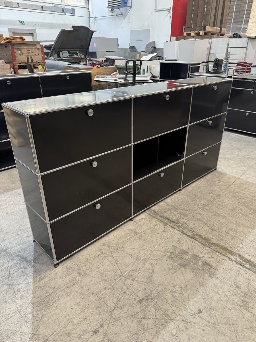 USM Scaffali: USM Haller Sideboard 3x3 Graphitschwarz Q2 Aktionspreis! – Usato da Balsthal venduto da Designhaus.Schmitt
