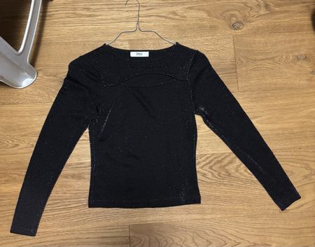 Sparkly Black Top ONLY, Gr. S