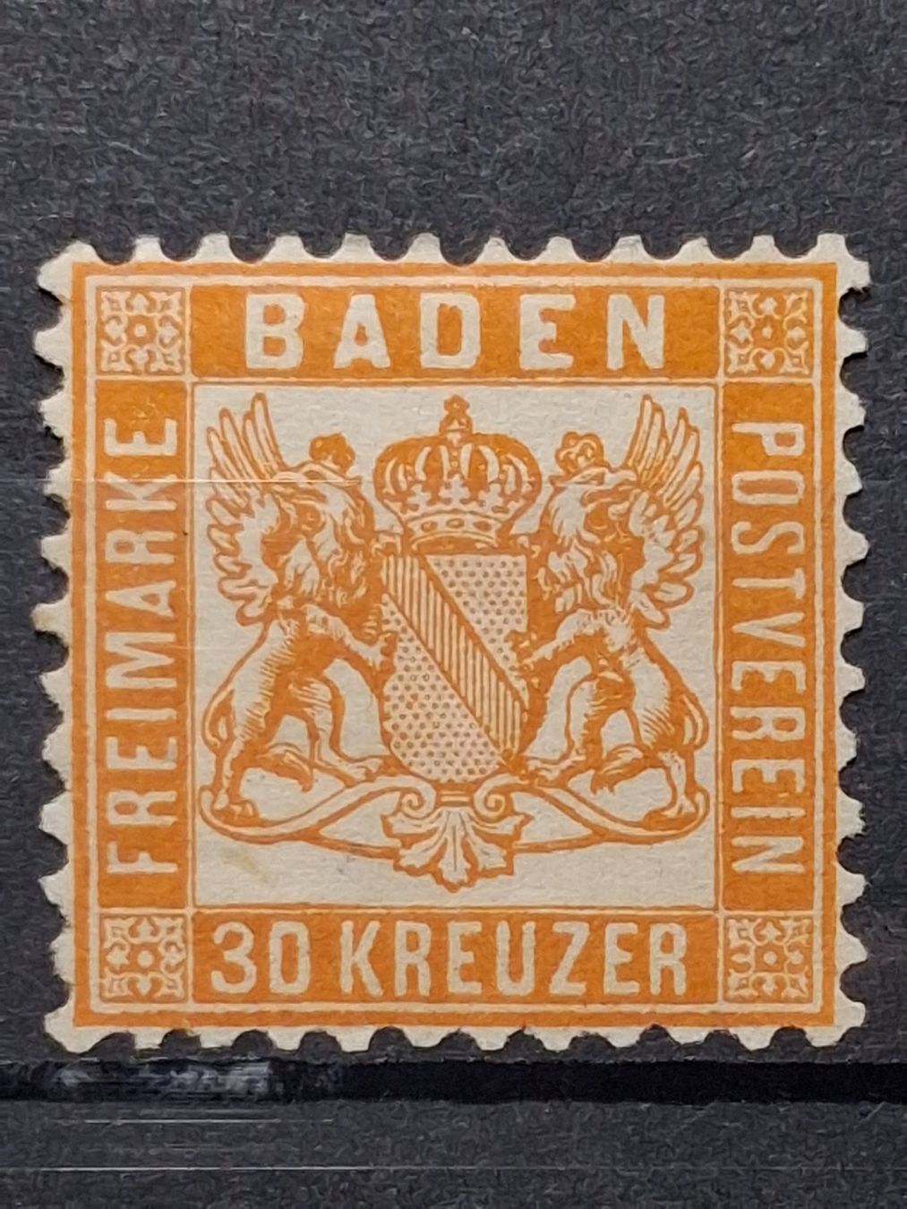 Alle Briefmarken: Baden Mi-Nr.22 ungebraucht – Gebraucht aus Kriens von Nidfeld45