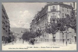 1906, GENÈVE, AV. PICTET DE ROCHEMONT, ANIMÉE