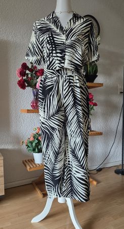 2-Piece Set Damen Viscose Palm Print Gr M