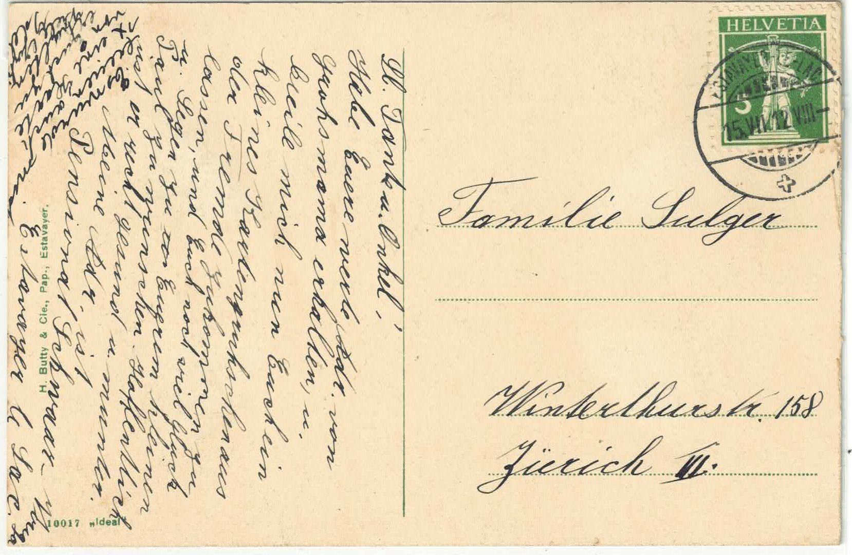 Cartoline postali: Estavayer - Le Chateau - Litho – Usato da Ettingen venduto da Kartenplanet 1