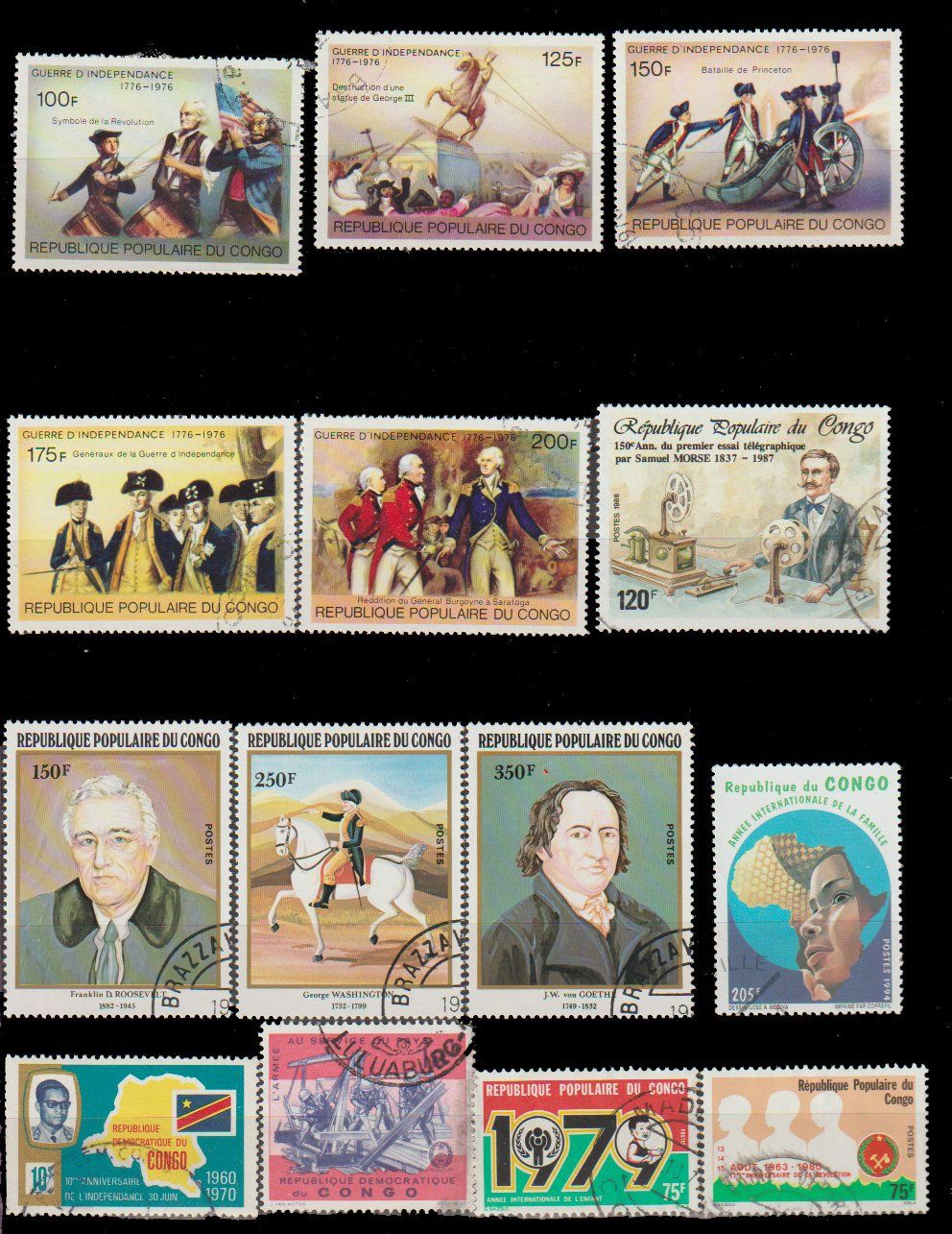 Tutti i francobolli: Congo - Timbres Guerre Indépendance ! – Usato da Crans-Montana venduto da kira56