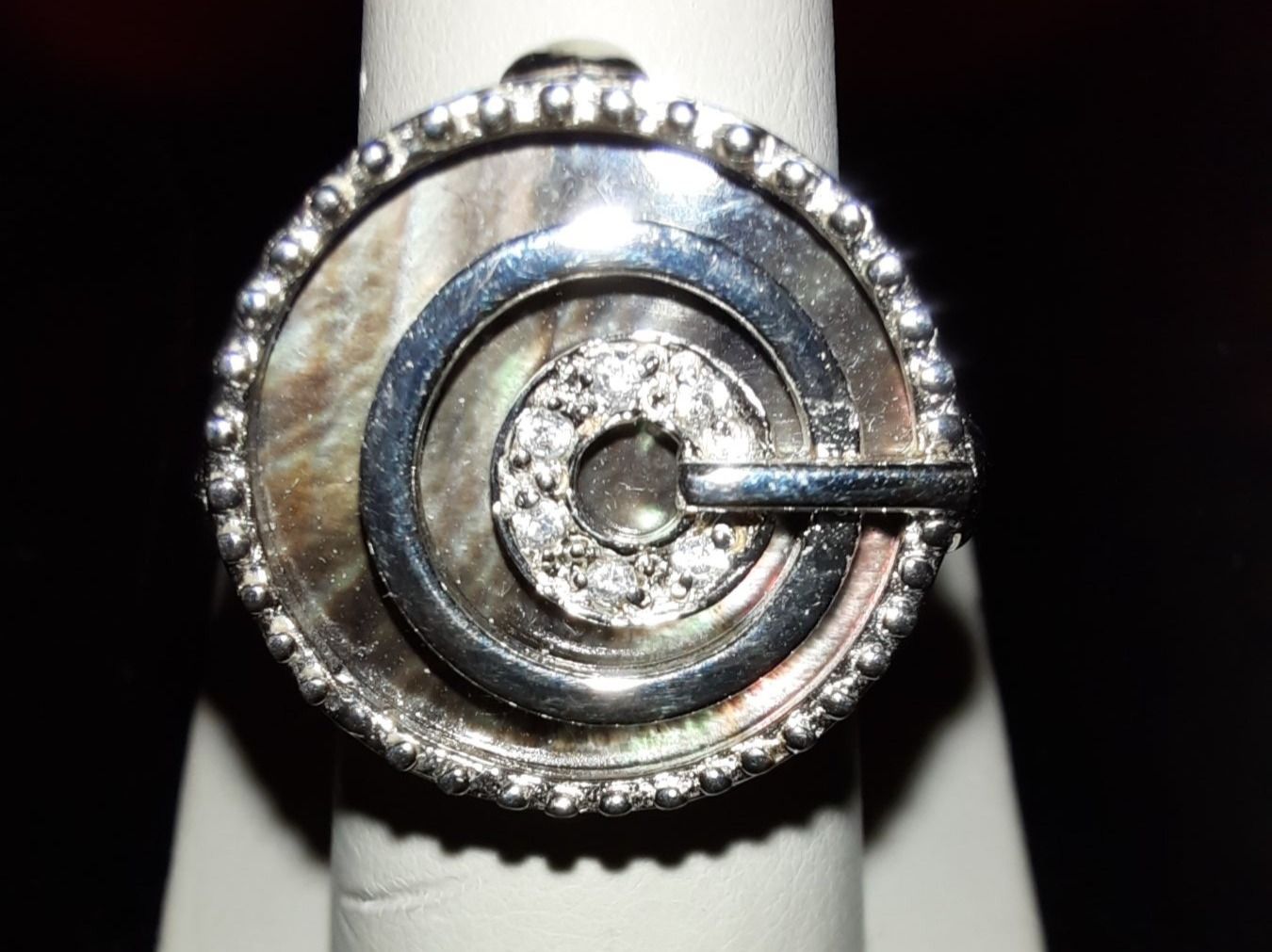 Anelli: Anello in argento 925 e madreperla colorata – Usato da Biasca venduto da Old_6blh 1