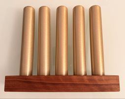 Zigarren Halter mit 5 Tubes Nussbaum Massivholz Kein Humidor
