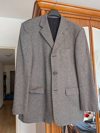 Carletti Moda Uomo, Blazer Herren, grau/schwarz, Gr. 26 