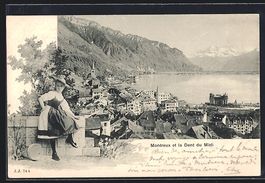 AK Montreux, La Dent du Midi, 1901