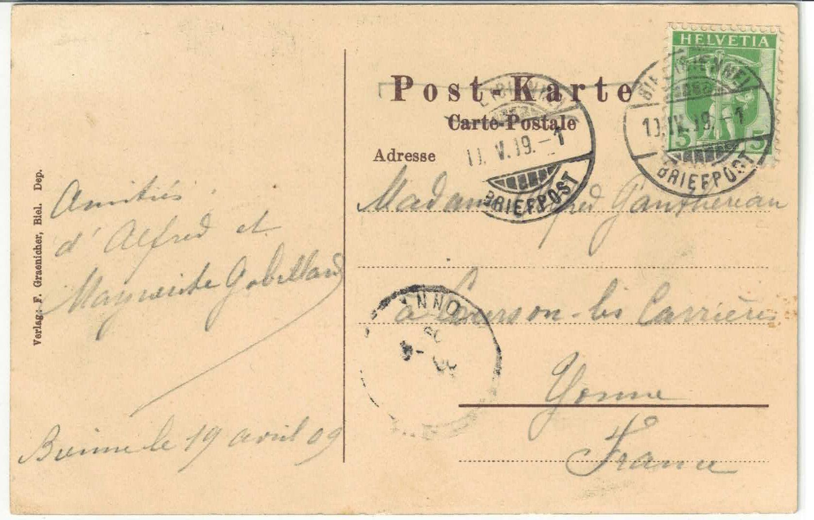 Ansichtskarten: Studmattenidyll am Wege Magglingen-Twannberg - Litho – Gebraucht aus Ettingen von Kartenplanet 1