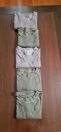 Lot de 5 T-Shirt Thermiques Militaire Armée Suisse Taille 48
