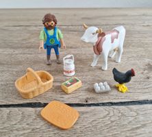 Playmobil Bauer mit Kuh, Henne und Zubehör –TOP ZUSTAND! 