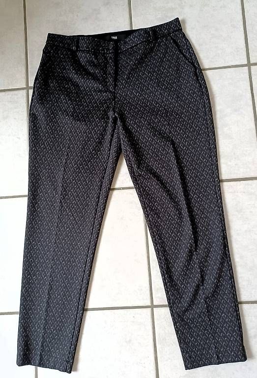 Pantaloni: BRAX, Gr. 40, Stretch mit elastischem Bund, grau/schwarz – Usato da Gunzgen venduto da Isicroft 1
