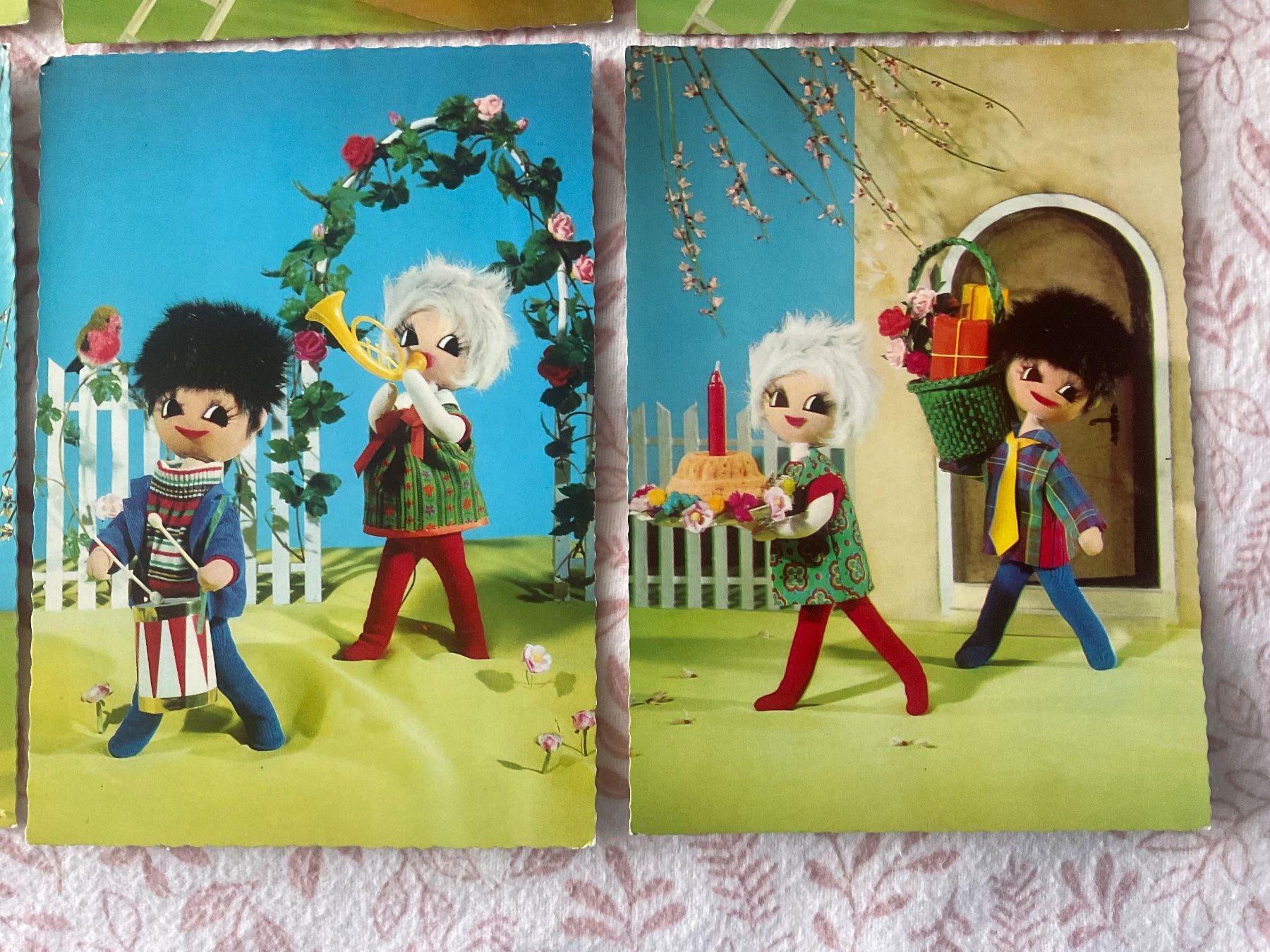 Cartoline postali: 8 AK Kitsch Puppen – Usato da Zürich venduto da Tolima194 4