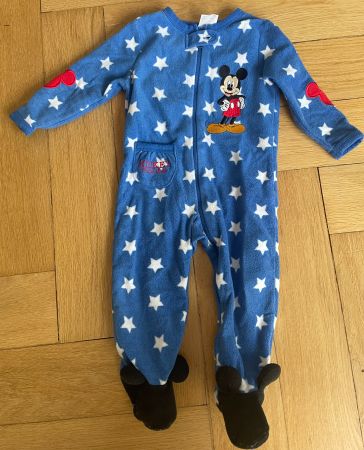 Warmer Schlafanzug Disney Mickey Mouse Sterne Grösse 80