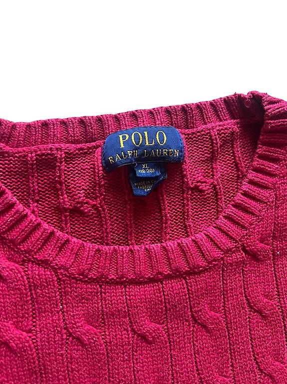 Ralph Lauren Maglioni & Felpe: Roter Ralph Lauren Cable Knit Sweater – Usato da Erstfeld venduto da RewearKollektiv 2