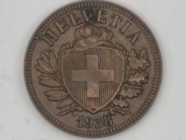 2 rappen 1938 VZ-UNZ