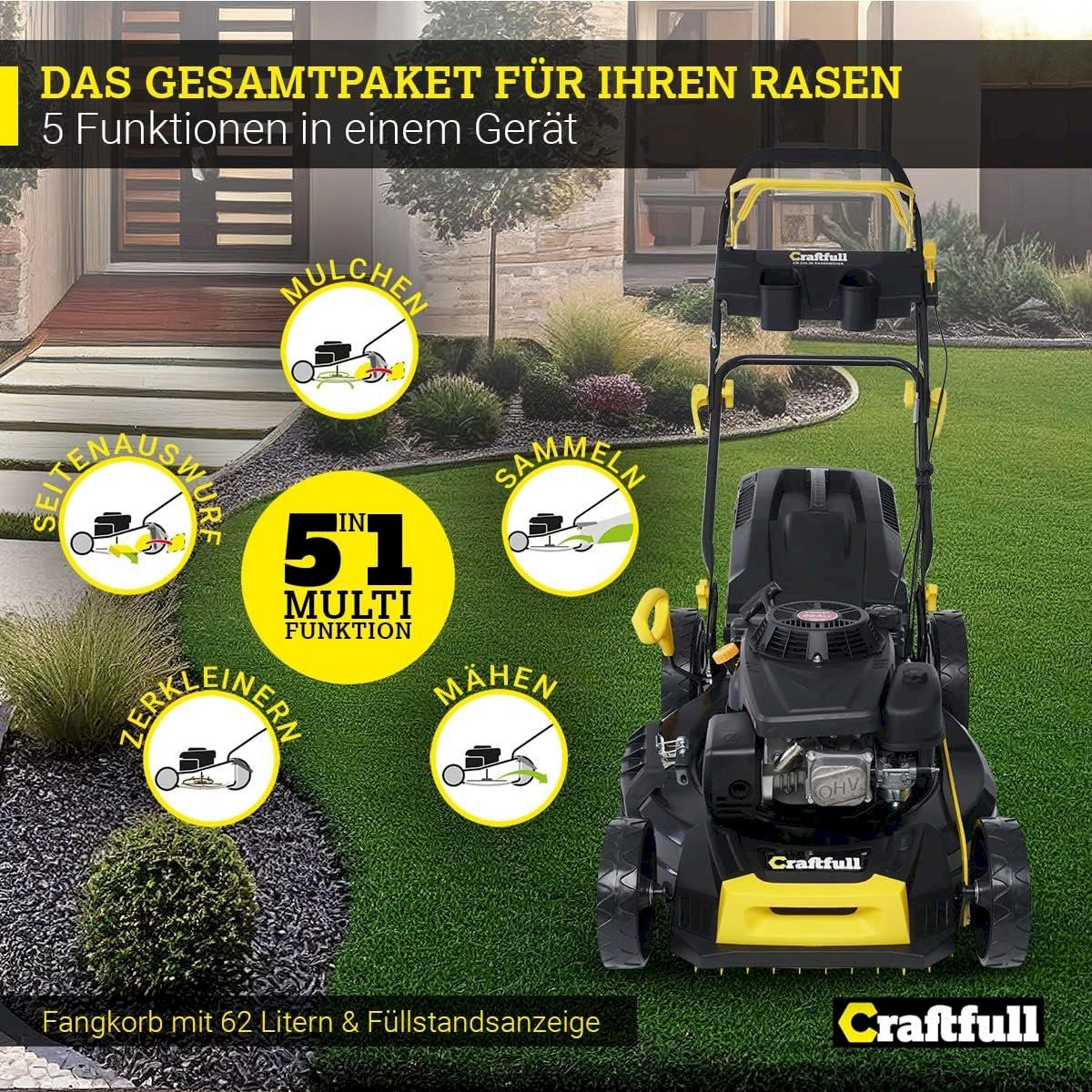 Tagliaerba: Craftfull Premium Benzin-Rasenmäher – Nuovo e nell'imballaggio originale da Bottighofen venduto da zaap 4
