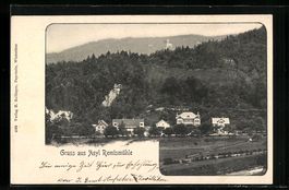 AK Rämismühle, Blick zum Ort, 1901