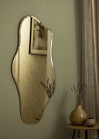 Stylischer Wandspiegel, Spiegel Wave Gold 55x110