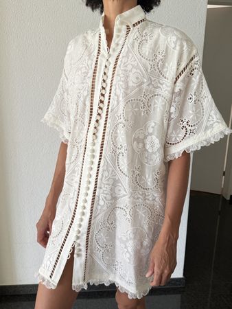 Zimmermann Kleid Spitze Weiss Grösse 0 neuwertig