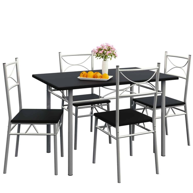 Esstisch & Stühle Set - 5 Teilig - Eiche 2