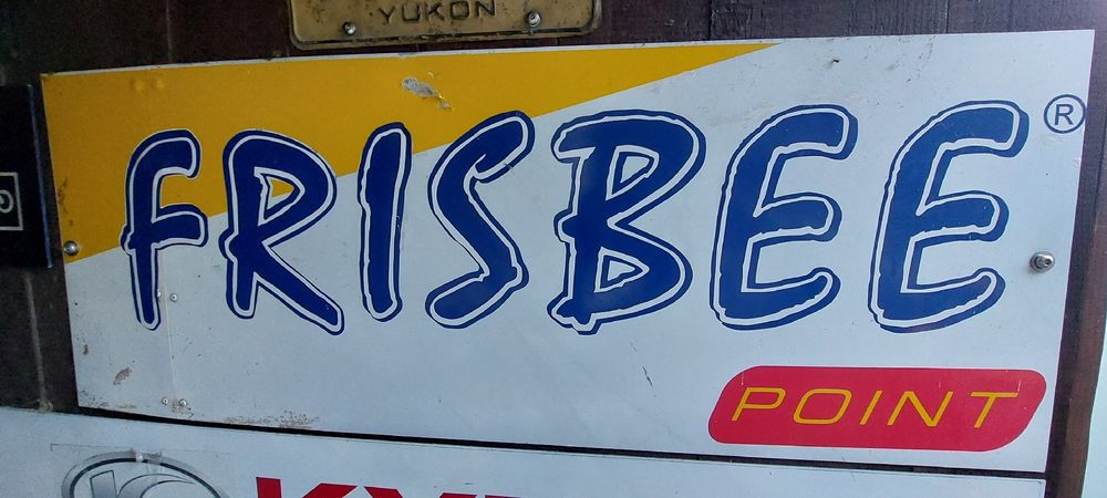 Reklame Tafel Frisbee Point (Gebraucht) in Seewen SZ für CHF 35 – nur ...