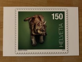 AK mit Tier Briefmarke Motiv von Simon Hofer