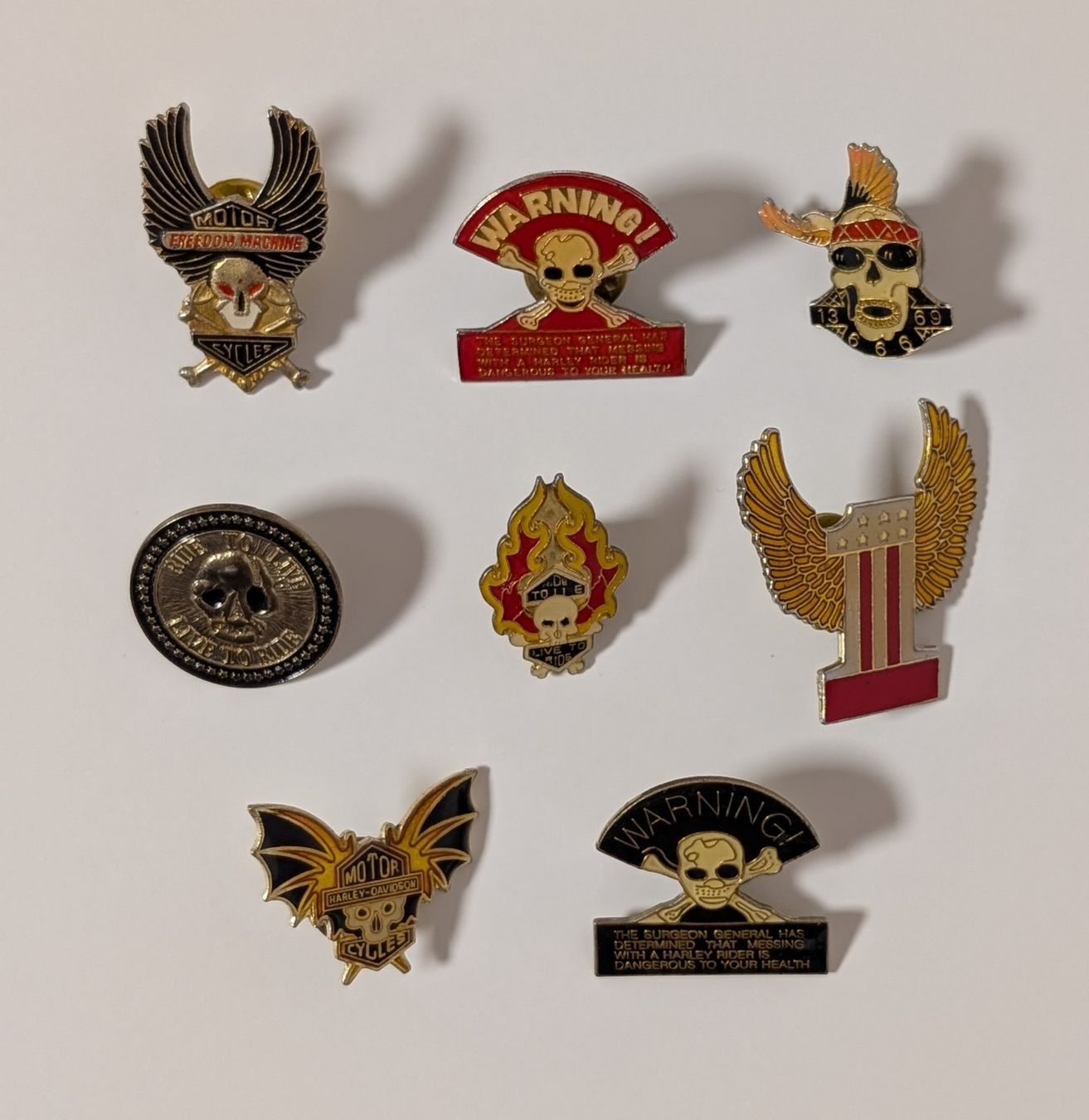 Placchette & Badge: HARLEY-DAVIDSON Pin Set, rar vintage – Usato da Zürich venduto da Good_old_days