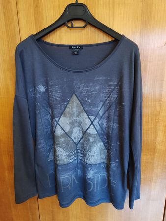 Langarmshirt dunkelgrau, Gr. M, AMISU, Versand in Grossbrief