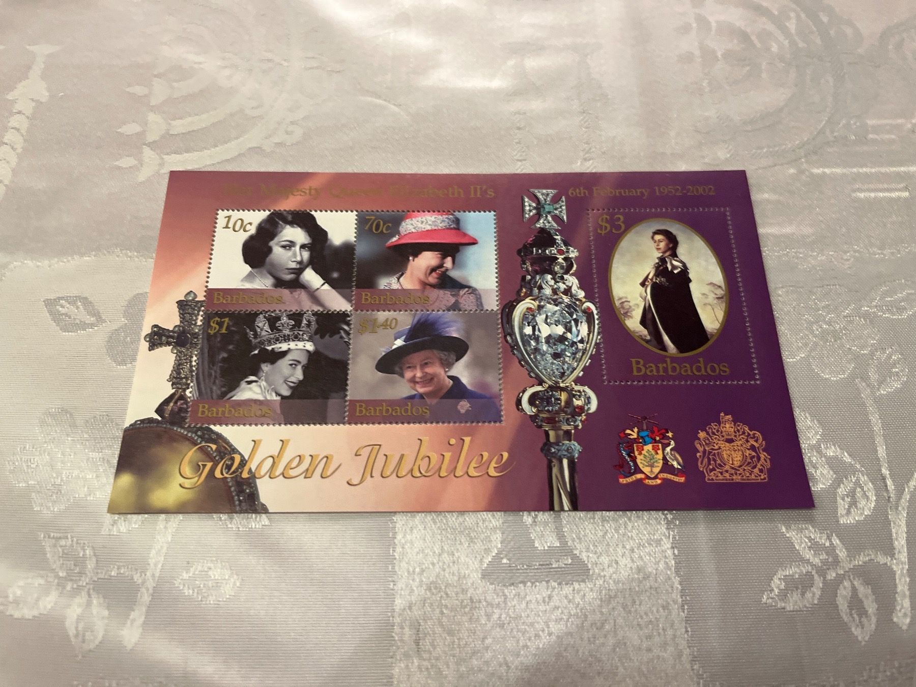 Alle Briefmarken: Briefmarken Bogen Queen Elizabeth Barbados – Neu und originalverpackt aus Zürich von engebrunau