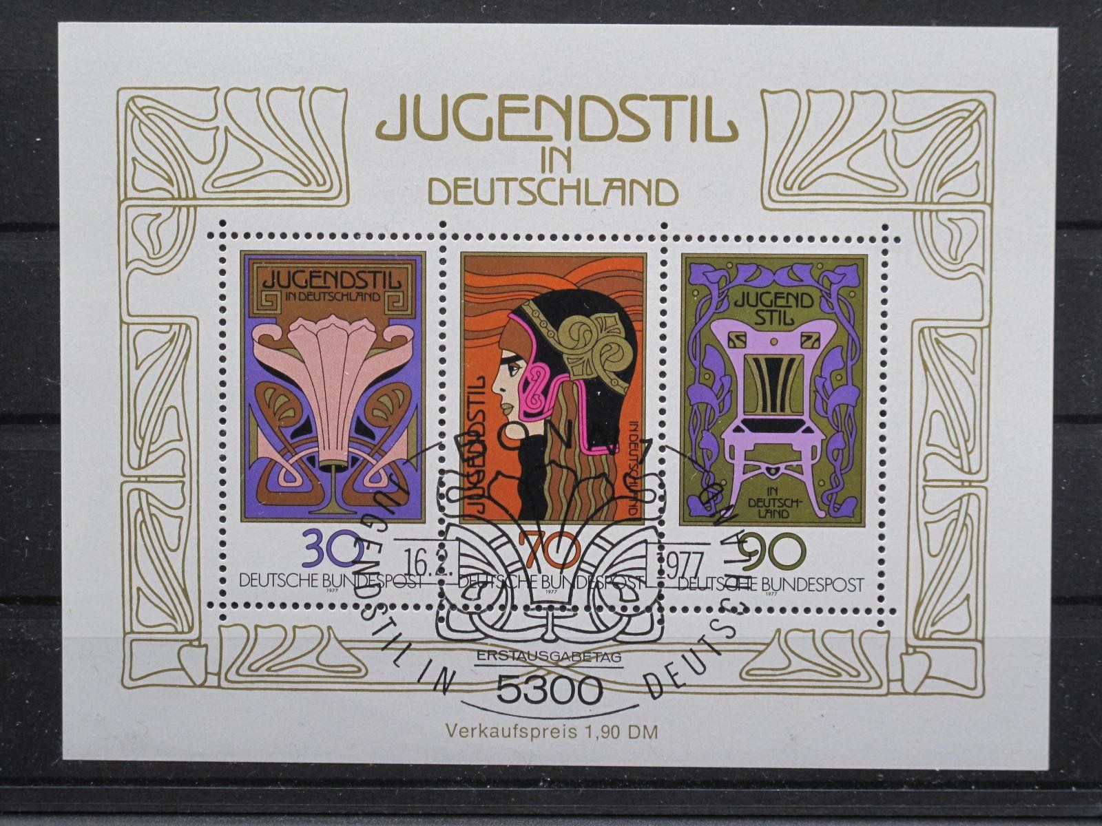 Tutti i francobolli: BRD 1977 Jugendstil BL14 ET – Usato da Wil SG venduto da fva01