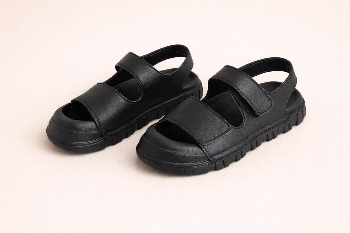 Scarpe per ragazzi: SANDALES NOIRES À SCRATCH – Nuovo (secondo la descrizione) da Lausanne venduto da mar_6snp 2