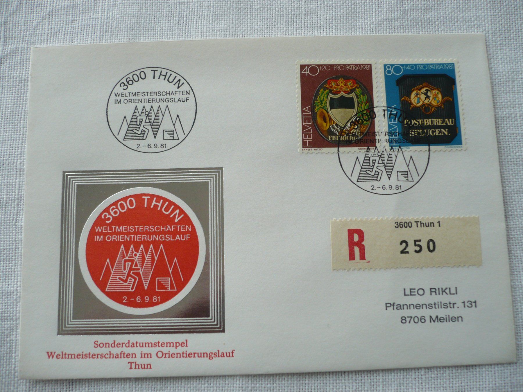 Alle Briefmarken: 1981 OL-WM, Thun – Gebraucht aus Zürich von saltandpepper008