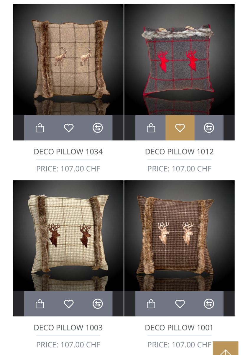 Cuscini: 4x Wool/Fur cushions, mountain challet/ deer design. – Nuovo (secondo la descrizione) da Küsnacht ZH venduto da xavier74 6