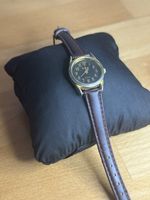 Seiko Montre à quartz bracelet cuir noir année 1980
