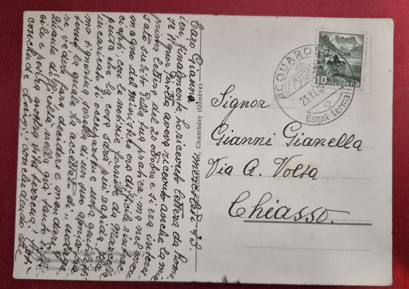 Cartoline postali: Vogel & Weidenkätzchen 1949 Acquarossa – Usato da Melchnau venduto da Arthurius 1