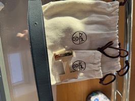 Hermès H Wendegürtel 32 mm Gr. 90 – Weiss / Navy