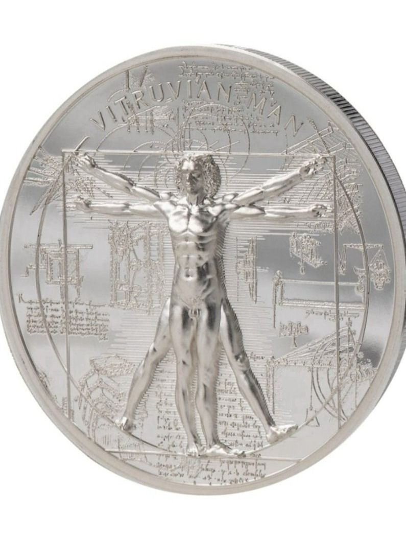 Alle Münzen: VITRUVIAN MAN 999 Silbermünze – Neu und originalverpackt aus Grenchen von BR2358