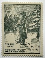 Soldatenmarke 2.WK, Territorial Füsilier Kp 4, Wi Ter 37