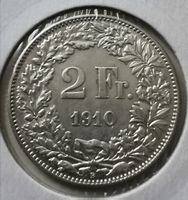 2 Franken 1910 Silber TOP