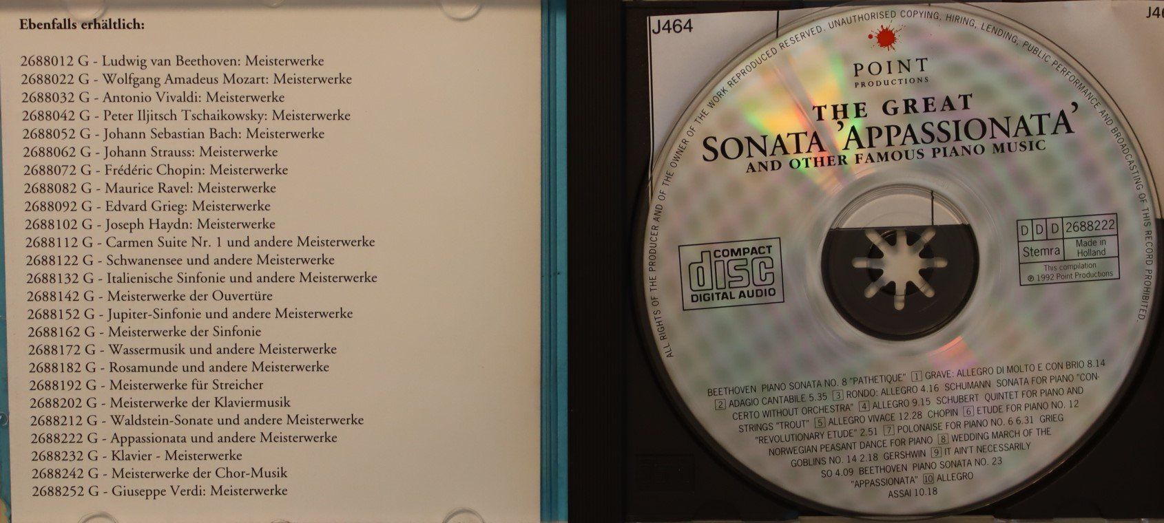 CDs: Appassionata Und Andere Meisterwerke – Gebraucht aus Luzern von CONTENTI 1