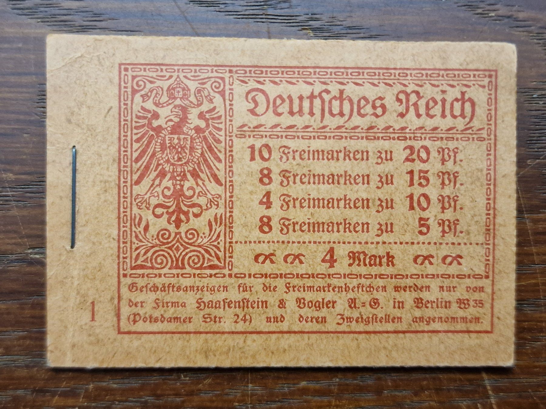 Alle Briefmarken: DEUTSCHES REICH Markenheft 1920 ** / 13A – Gebraucht aus Aesch LU von briefmarken.uray