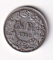 Schweiz 50 rappen 1928 rar