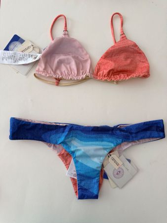 BILLA BONG, Bikini, Grösse M, Farbe Blau/Rosa